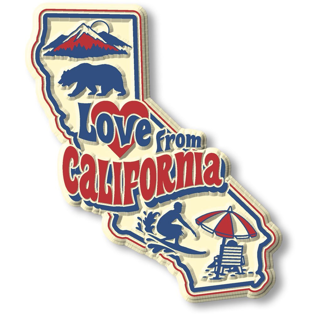 Vintage State - California - Magneet