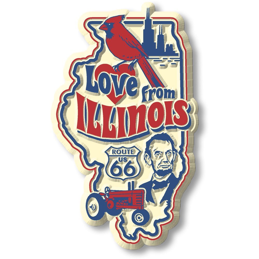 Vintage State - Illinois - Magneet