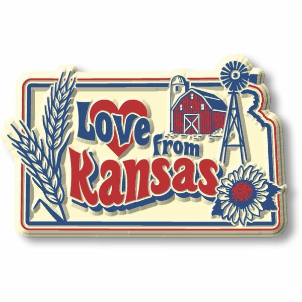 Vintage State - Kansas - Magneet