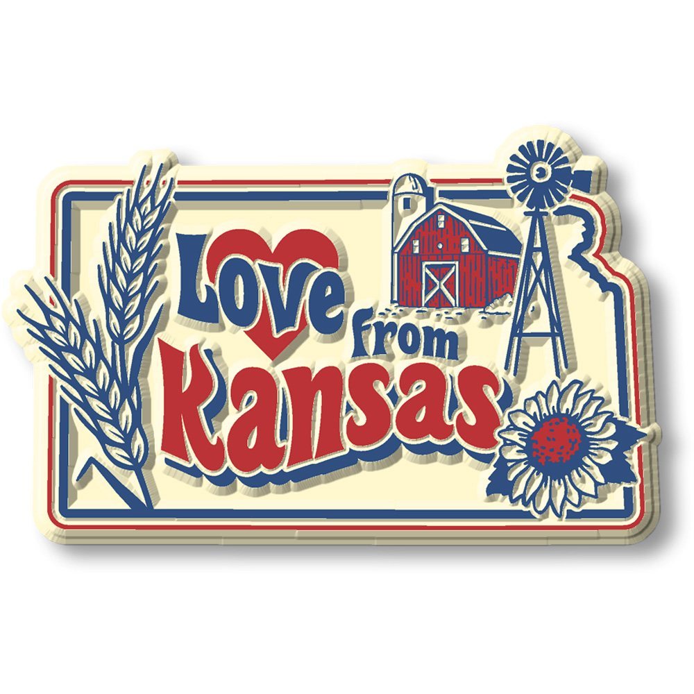 Vintage State - Kansas - Magneet