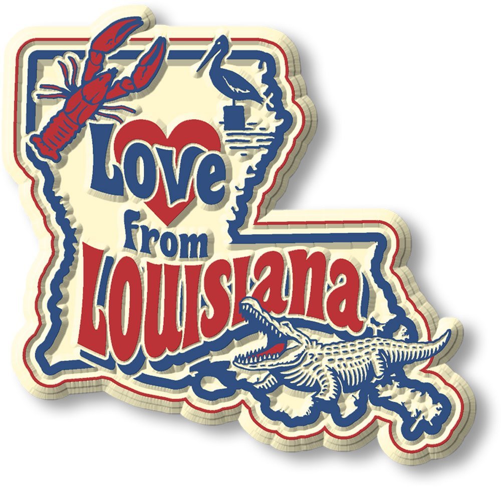 Vintage State - Louisiana - Magneet