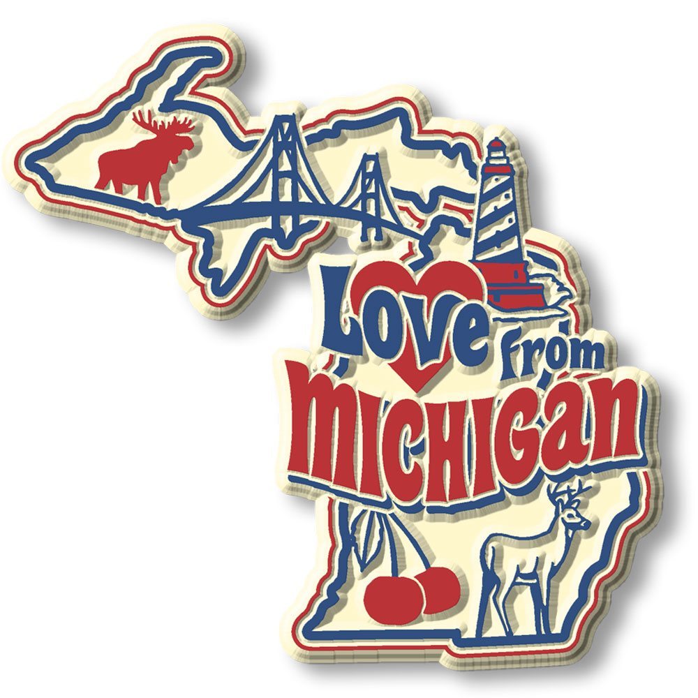 Vintage State - Michigan - Magneet