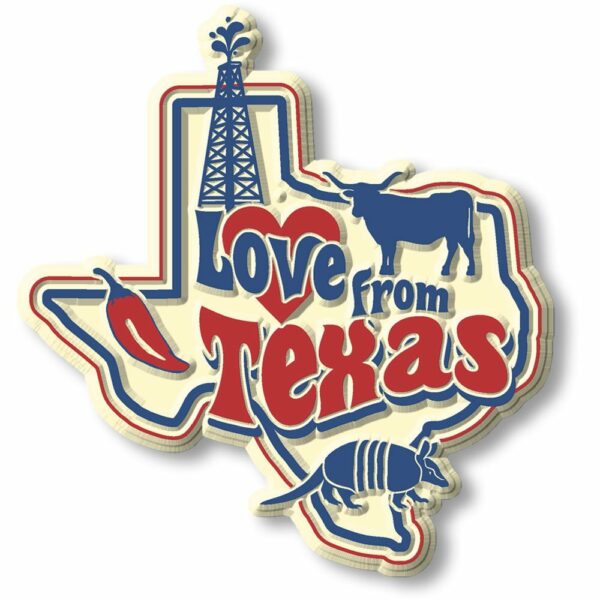 Vintage State - Texas - Magneet