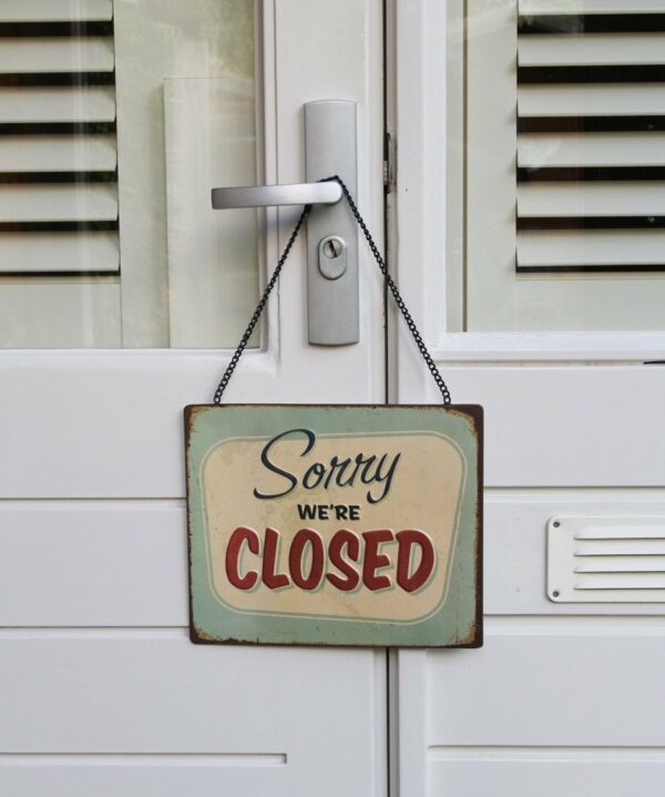 Open and Closed - green retro - Set van 2 Signs - Afbeelding 3