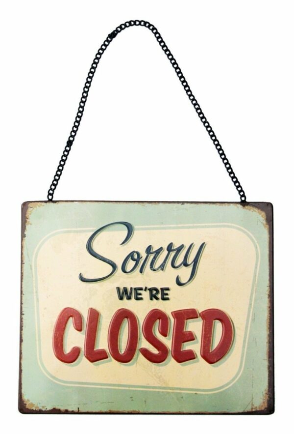 Open and Closed - green retro - Set van 2 Signs - Afbeelding 5