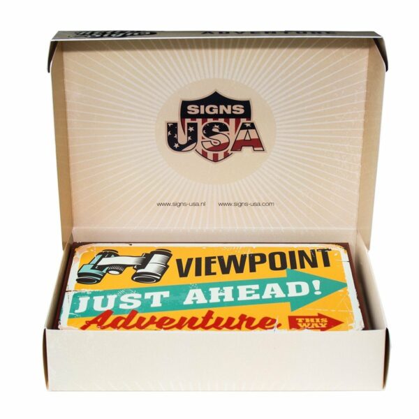 ADVENTURE Retro Box - set van 5 signs - Afbeelding 2