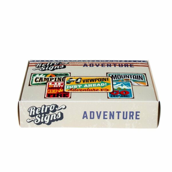 ADVENTURE Retro Box - set van 5 signs