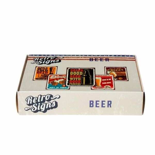BEER Retro Box - set van 5 signs