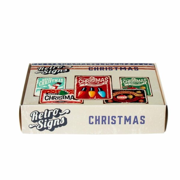 CHRISTMAS Retro Box - set van 5 signs