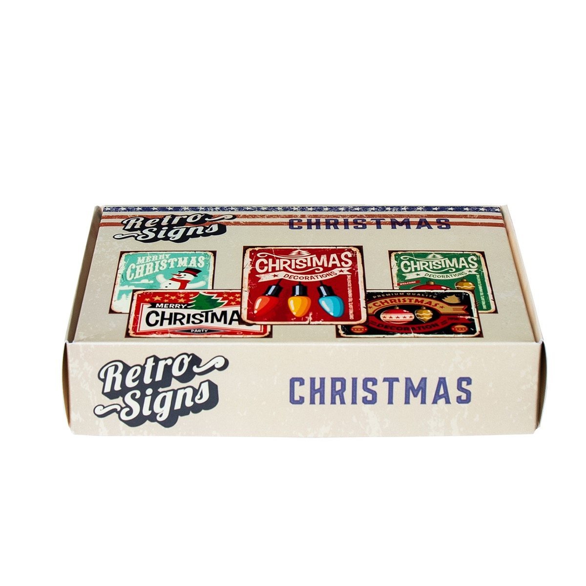 CHRISTMAS Retro Box - set van 5 signs