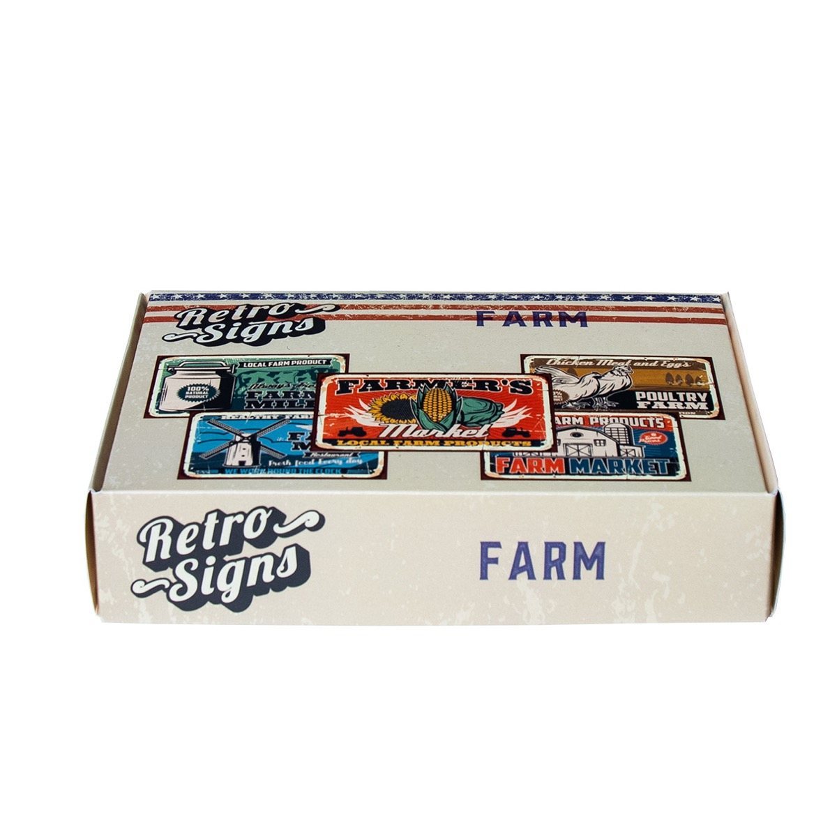 FARM Retro Box - set van 5 signs