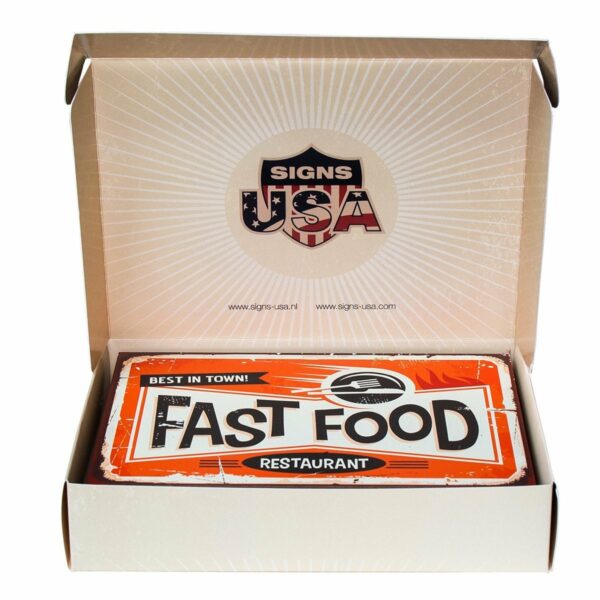 FAST FOOD Retro Box - set van 5 signs - Afbeelding 2
