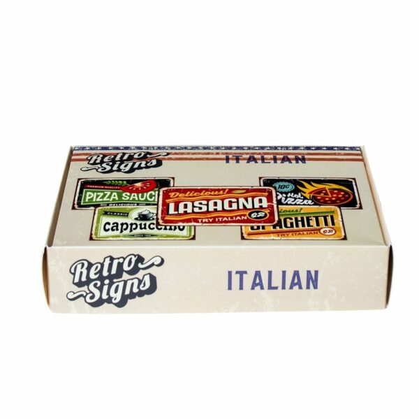 ITALIAN Retro Box - set van 5 signs
