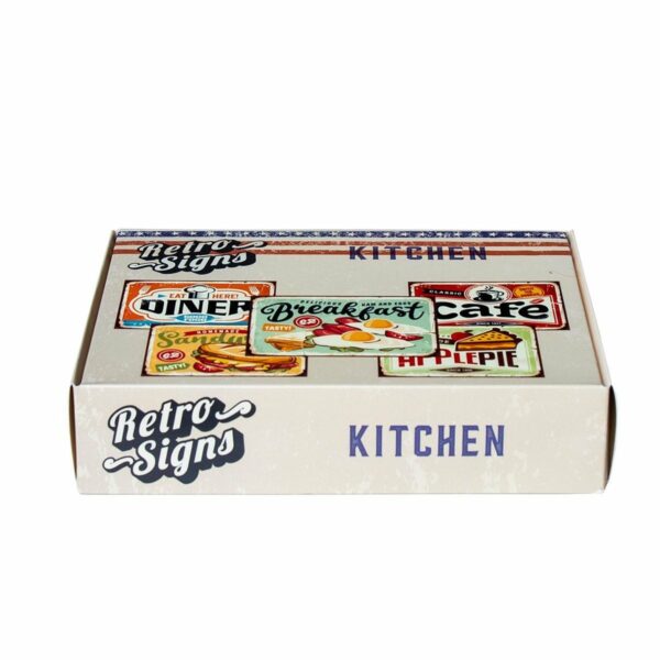 KITCHEN Retro Box - set van 5 signs