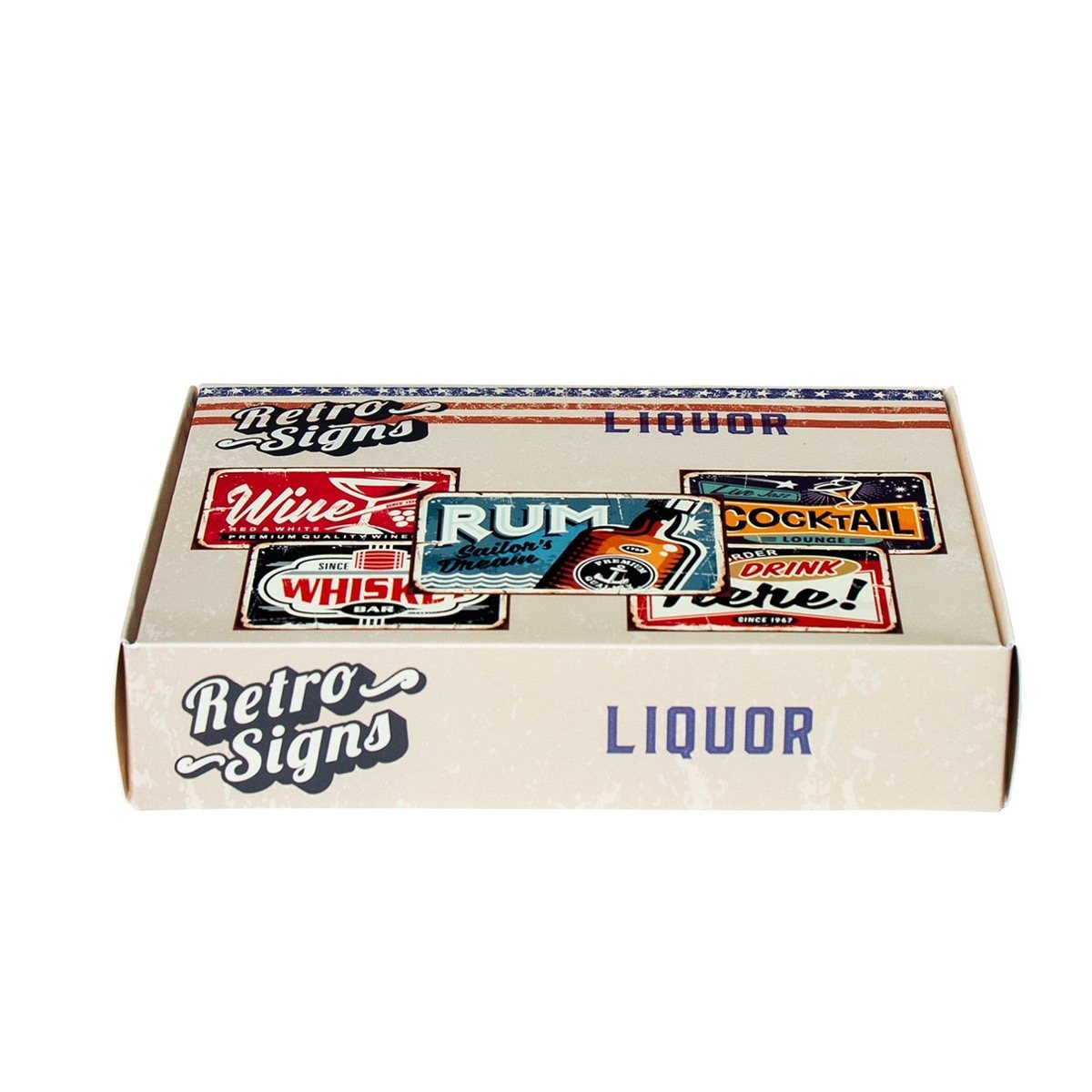 LIQUOR Retro Box - set van 5 signs