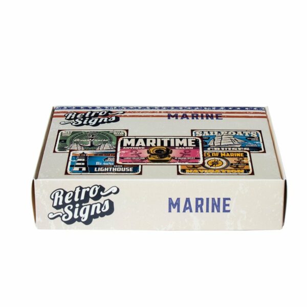 MARINE Retro Box - set van 5 signs