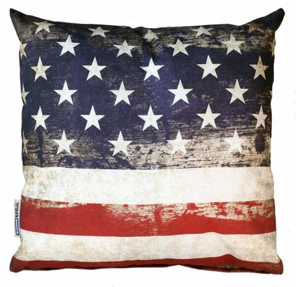 Kussen - USA vlag - grunge