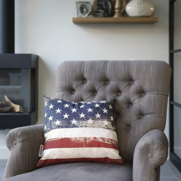 Kussen - USA vlag - grunge - Afbeelding 2