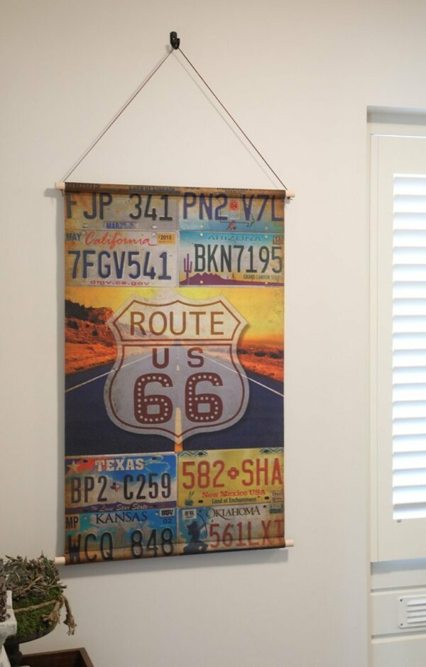 Wanddoek - Route 66 license plates - Afbeelding 2