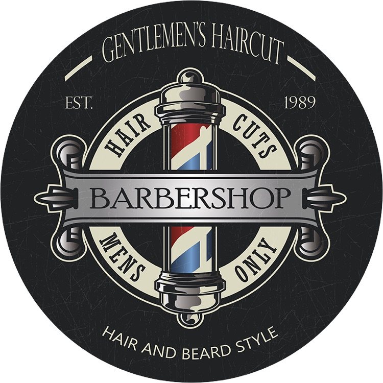 Barbershop Gentlemen - 60 cm rond