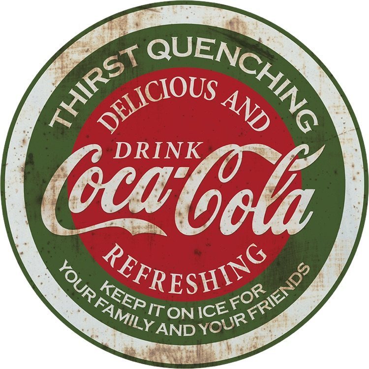 Coca Cola - red green - 60 cm rond