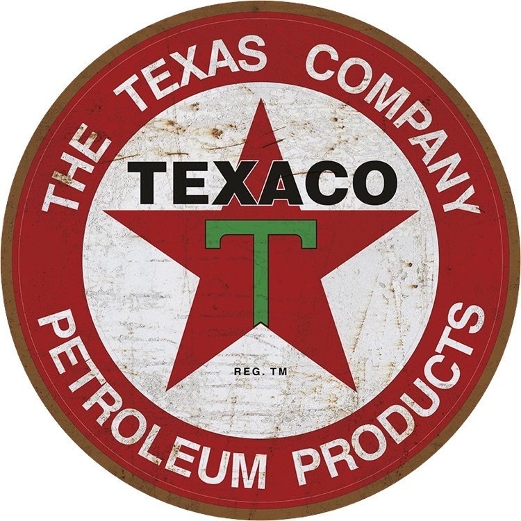 Texaco logo - 60 cm rond