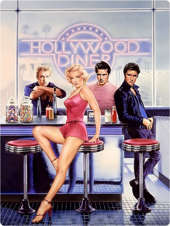 Hollywood Diner - Marilyn - Elvis - James - Marlon