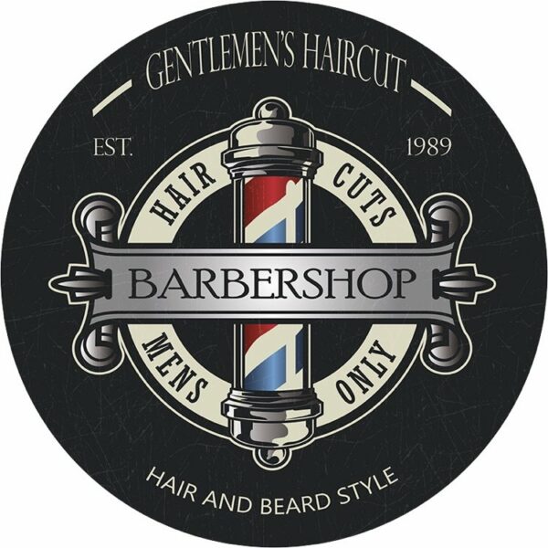 Barbershop Gentlemen - 35 cm rond