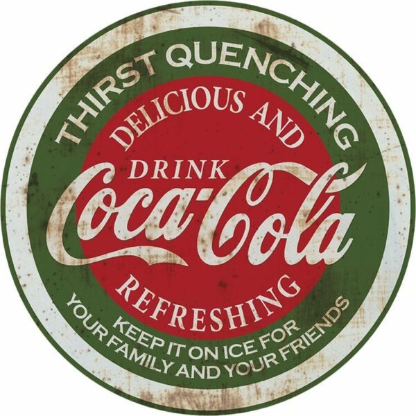 Coca Cola - red green - 35 cm rond