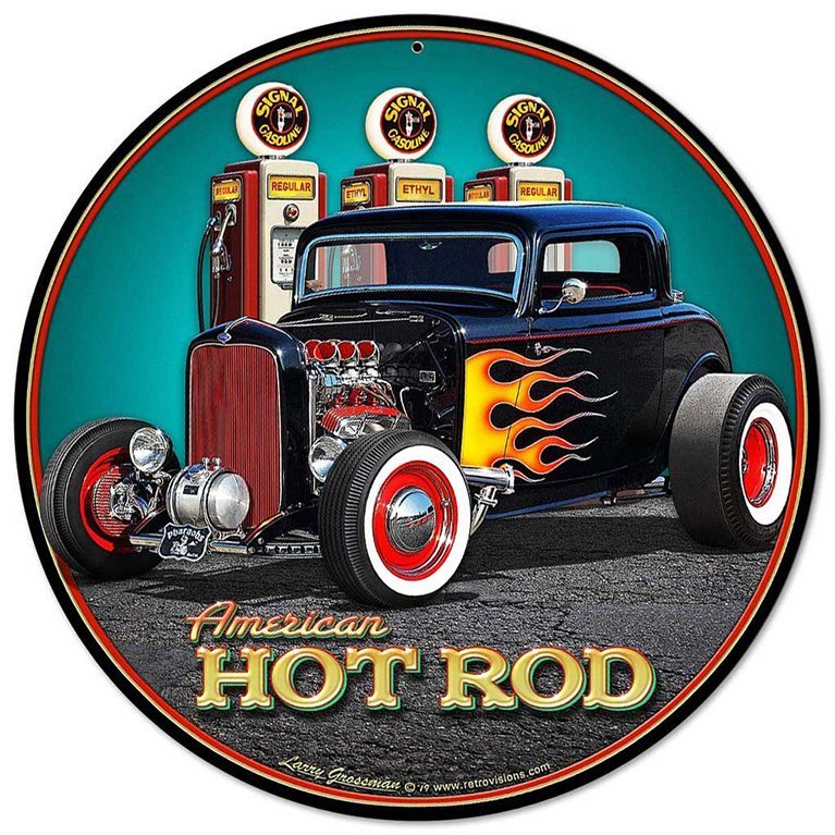 Hot Rod at Gaspumps - round