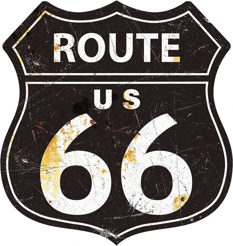 Shield - Route 66 Black