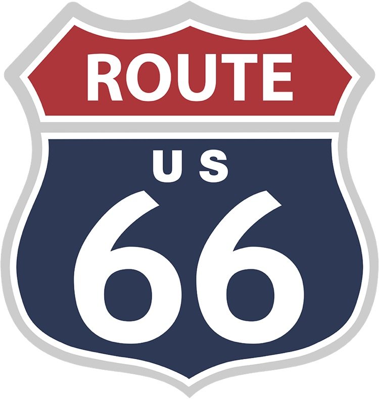Shield - Route 66 Red White Blue