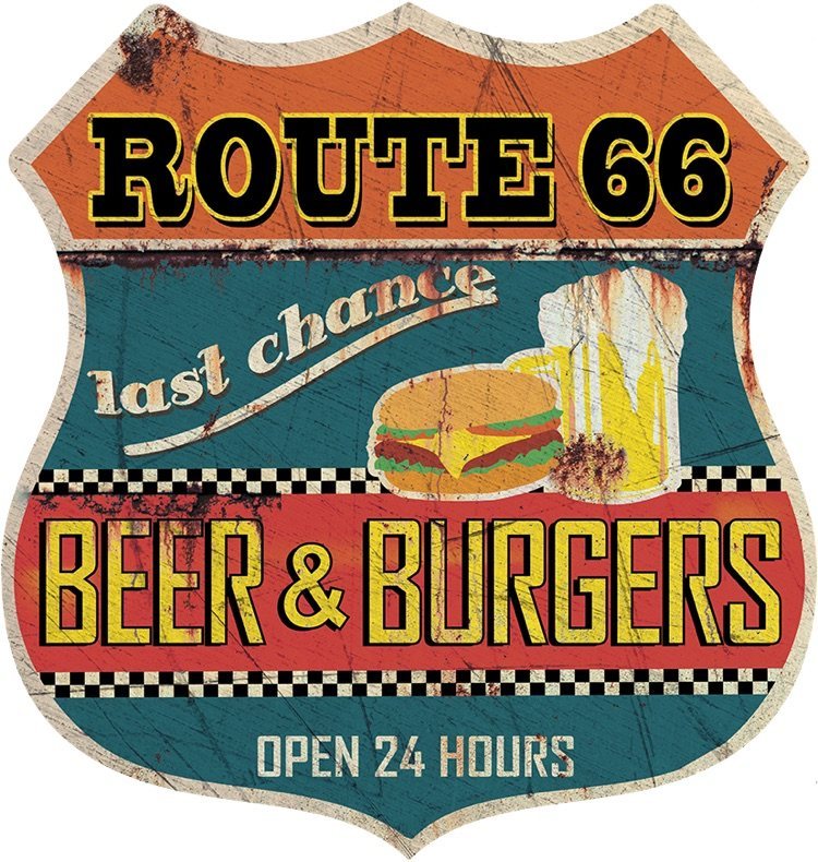 Shield - Route 66 Beer Burgers