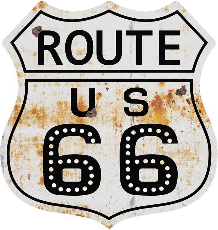 Shield - Route 66 Rust