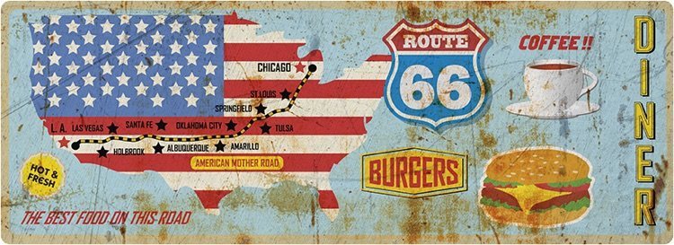 Route 66 map - long