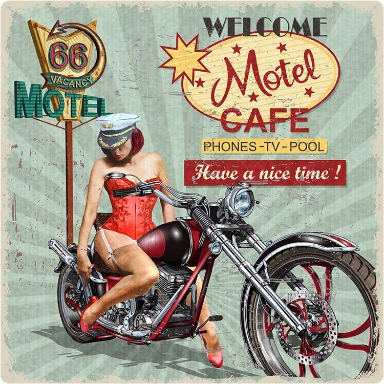 Route 66 Motel Pin Up Motor