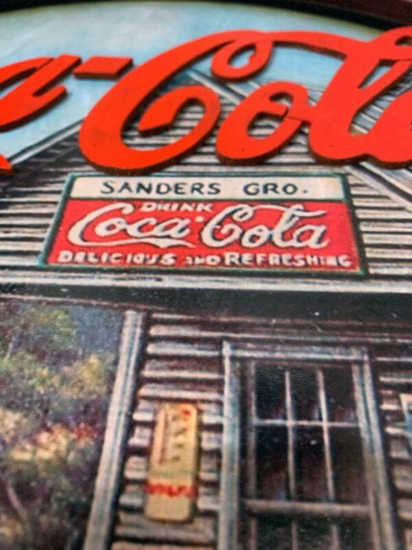 Coca-Cola - wood - Rond - Horses Wagon - Afbeelding 3