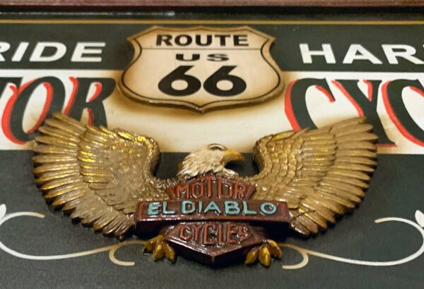 Route 66 - Wood - Motor Cycle - Afbeelding 2