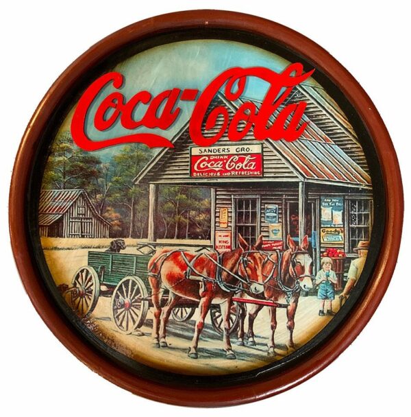 Coca-Cola - wood - Rond - Horses Wagon