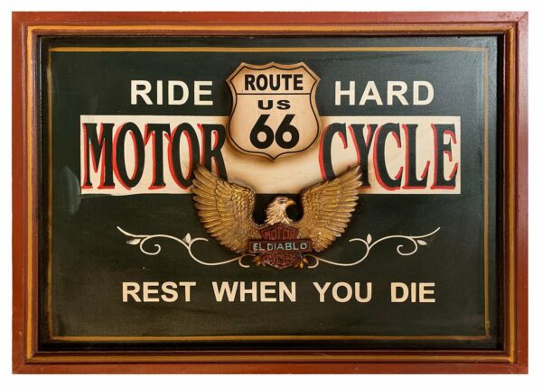 Route 66 - Wood - Motor Cycle