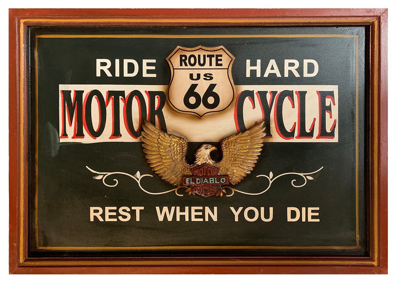 Route 66 - Wood - Motor Cycle