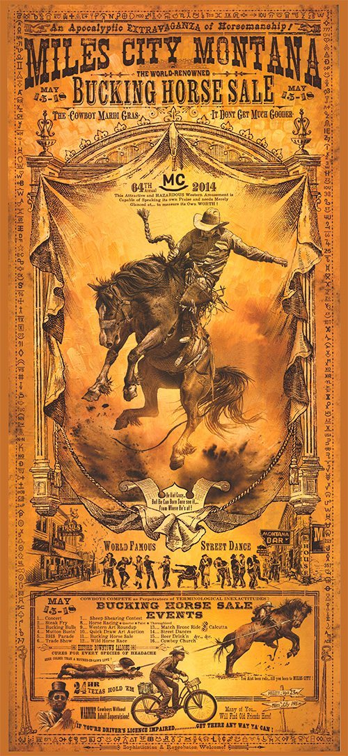Rodeo promotie - Miles City Montana - WOOD