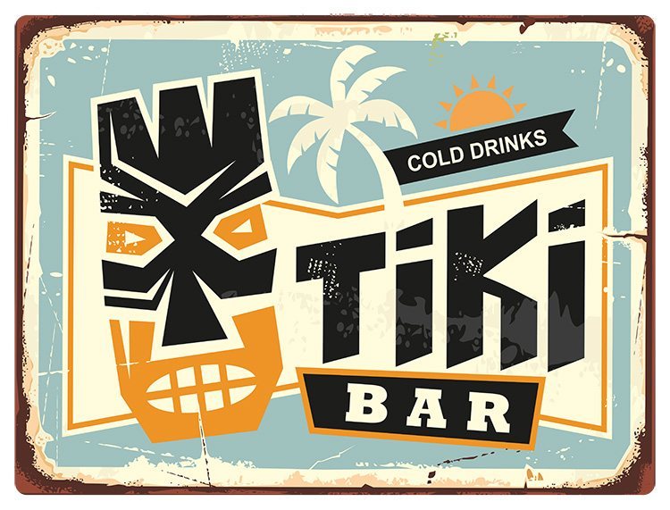 Tiki Bar - blue