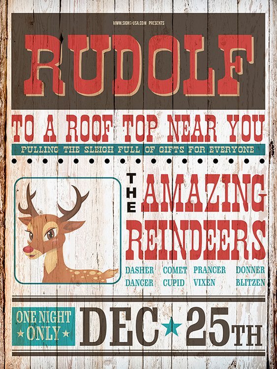 Christmas RUDOLF - wood