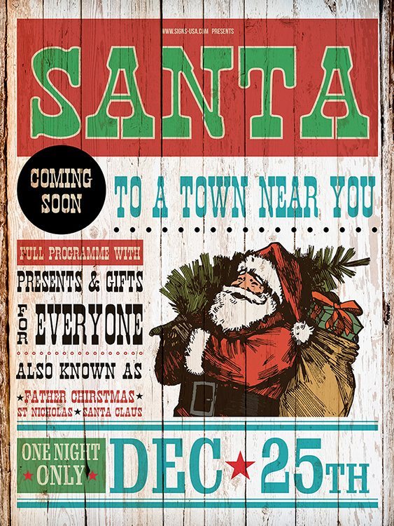 Christmas SANTA - wood