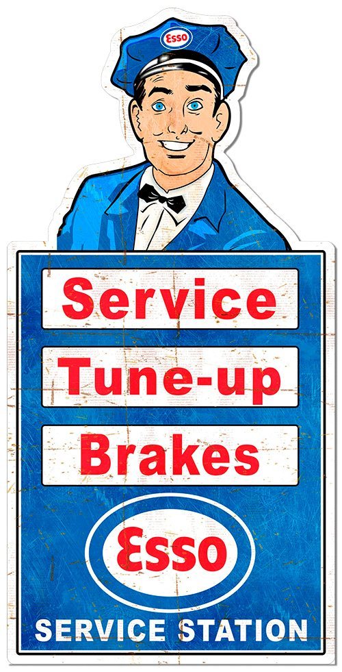 Attendant Esso Service Station
