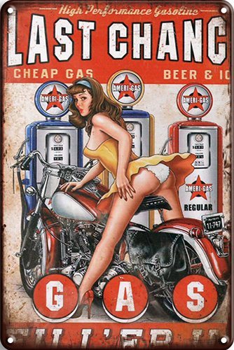 Last Chance Gas - Pin Up - 30x40
