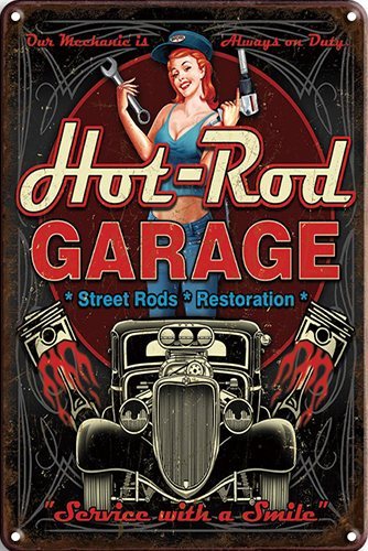 Hot Rod Garage Pin Up - 30x40