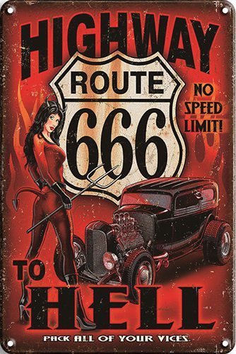 Highway 666 - Devil Pin Up - 30x40