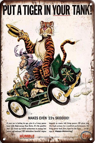 Esso - Put a Tiger in Your Tank - Green Car - 30x40